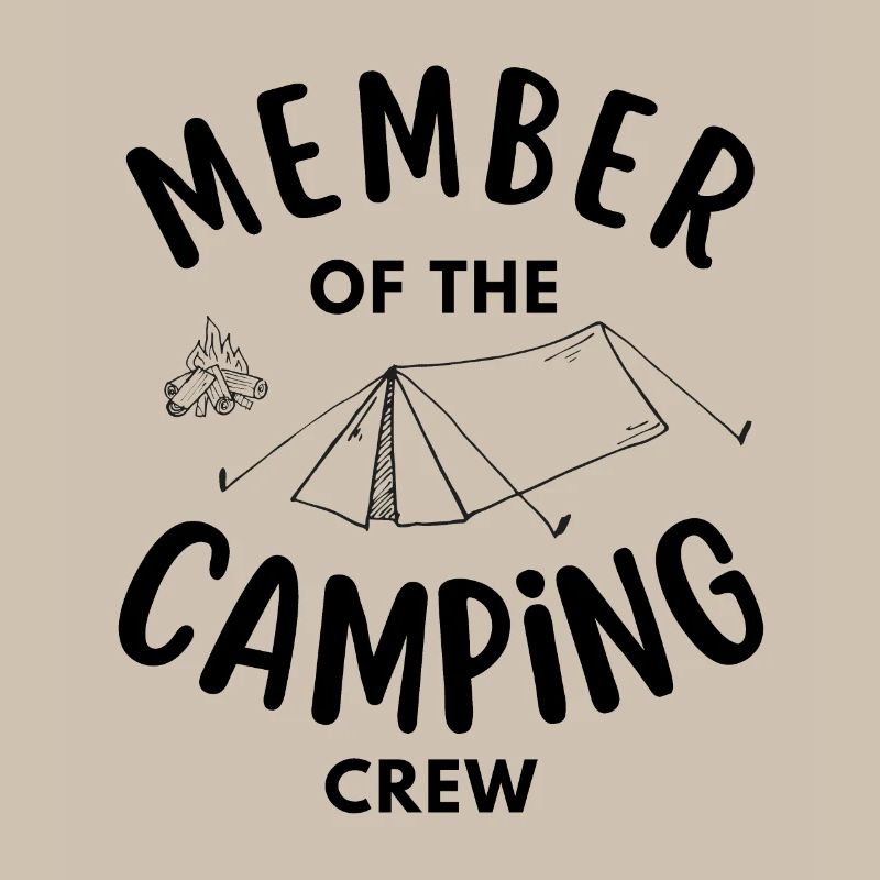 Membre de l’équipe de camping drôle