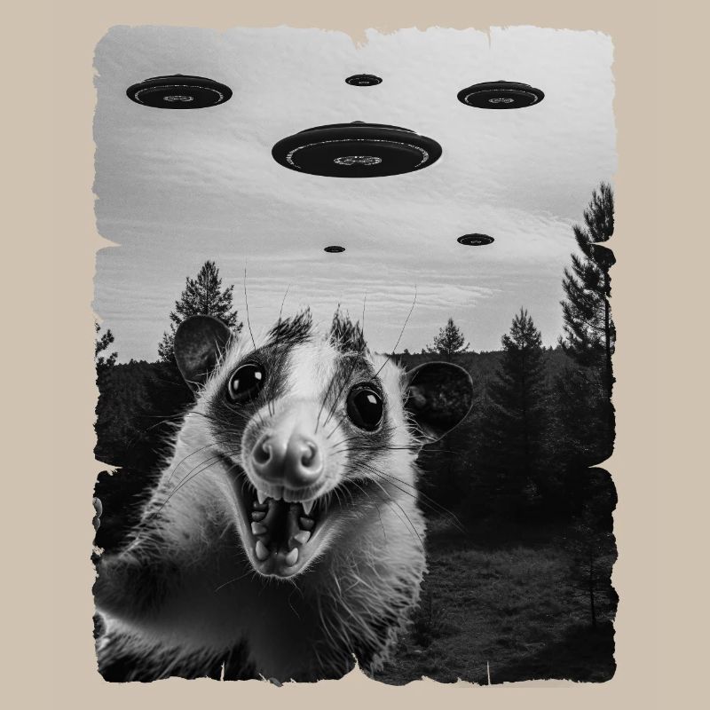 opossum Alien Invasion Uap Weirdcore