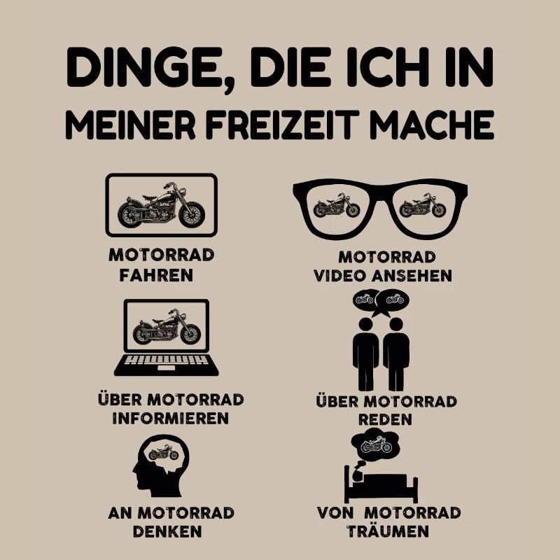 Dinge, die ich in meiner Freizeit mache Motorrad