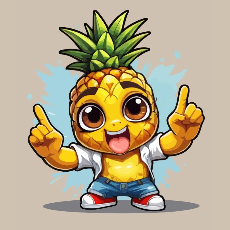 Pineapple with a good mood