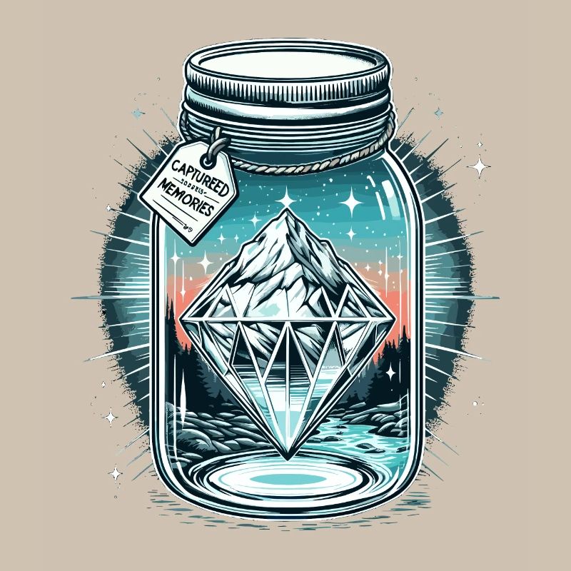 de diamant dans un pot Mason