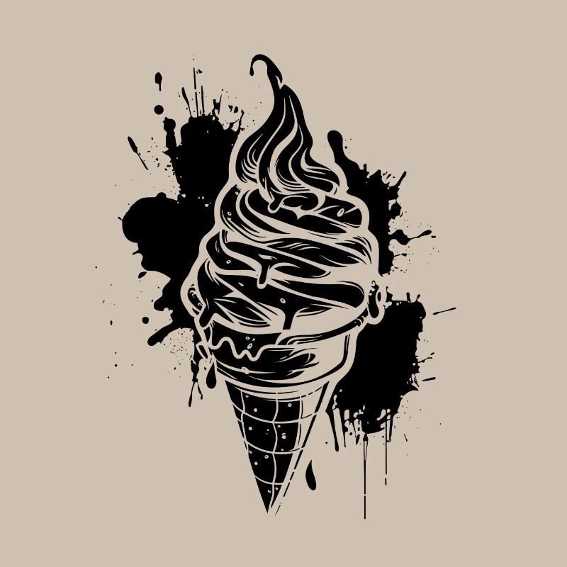 Cornet de crème glacée glace molle