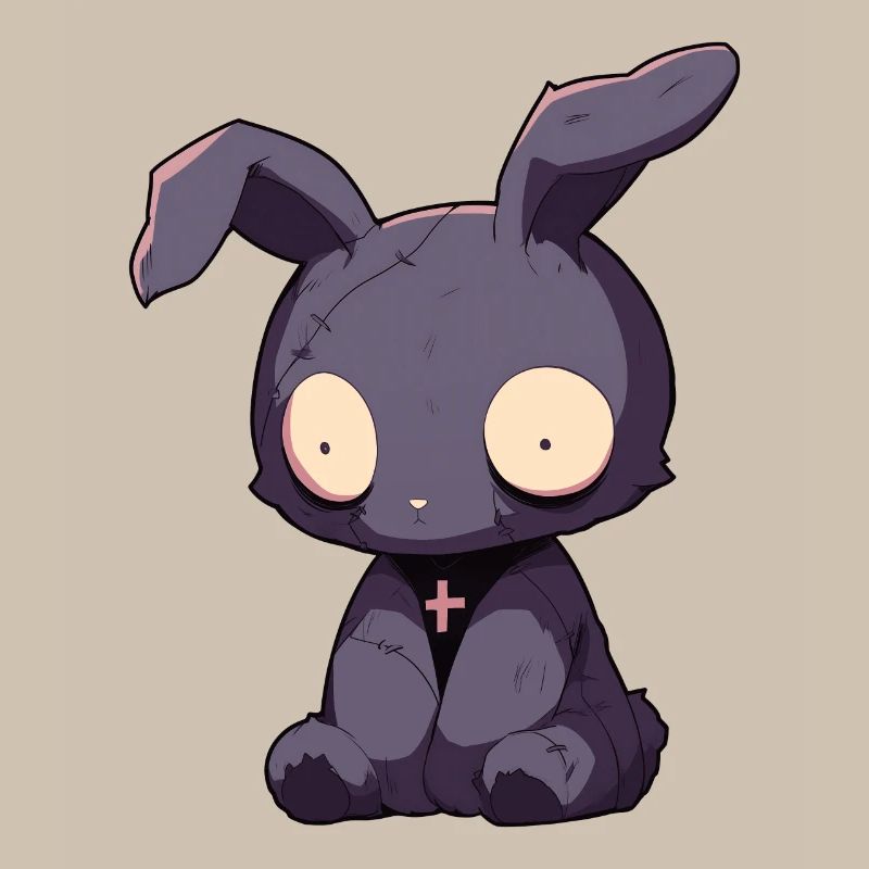 Goth Bunny Gothic Doll Chibi Horror Gift