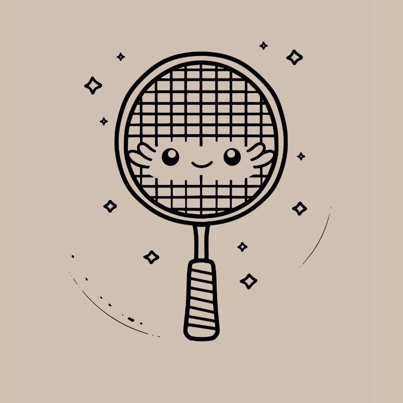 Badminton Racket Comic