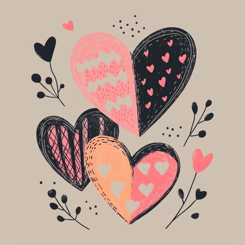 Herzen Herzmuster Valentinstag Liebe Geschenk