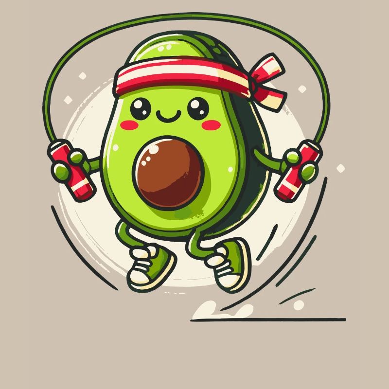 Jumping Avocado Workout Spaß