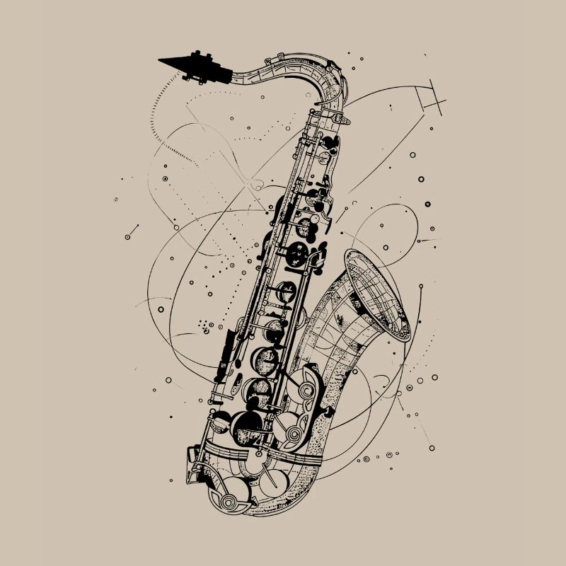 Dessin de saxophone