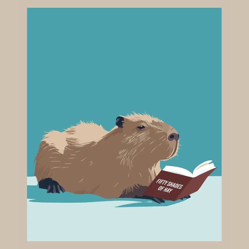 Lecture de capybara – Funny Booktok Design