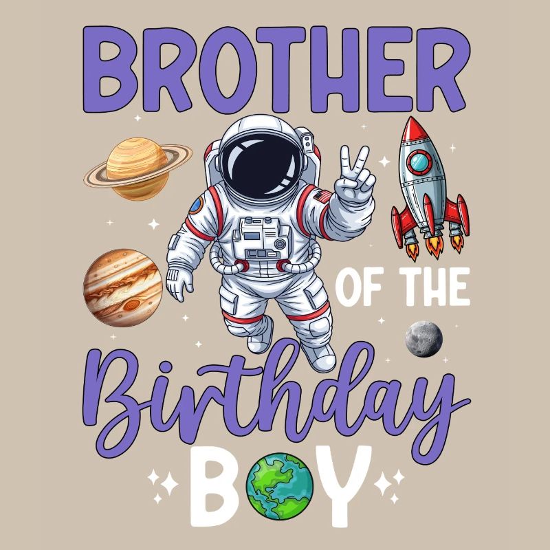 Conception d'anniversaire Space Brother