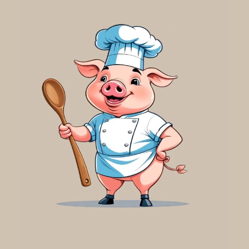 Chef cuisinier cochon