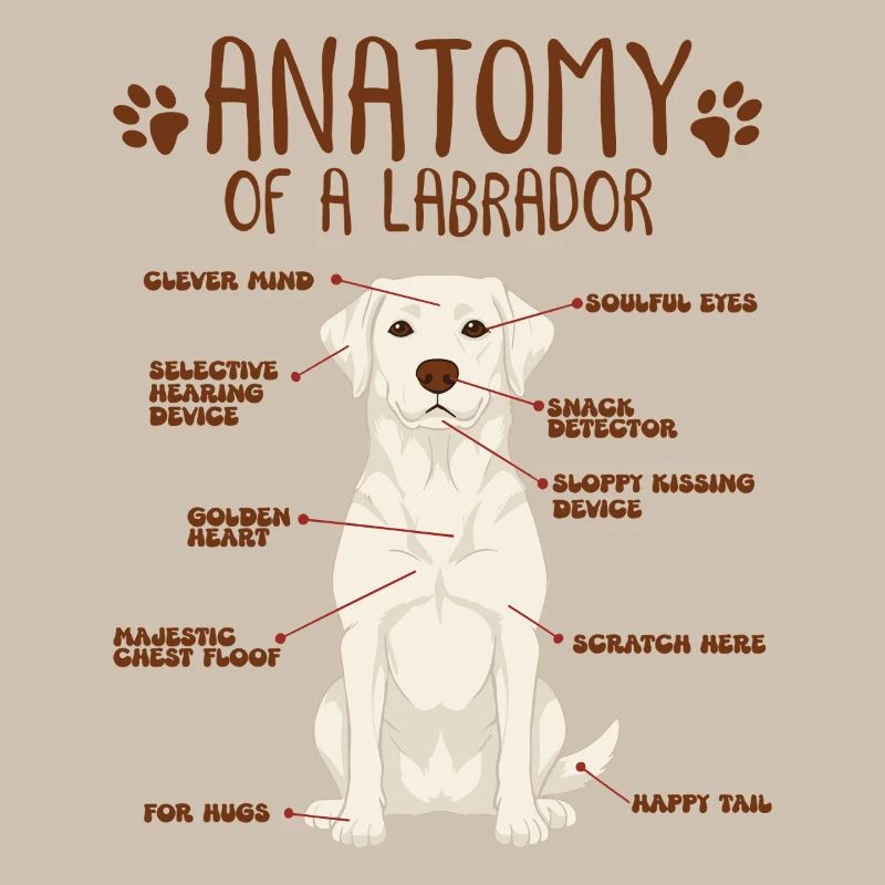 Anatomie eines white Labradors