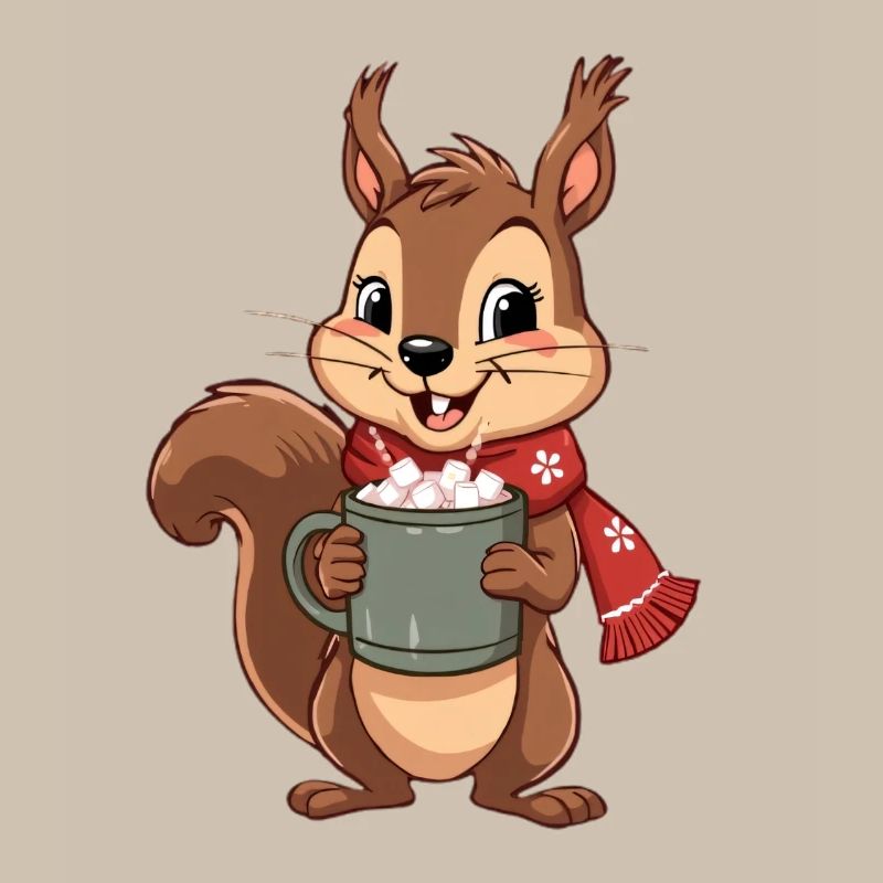 Winter Cocoa Squirrel