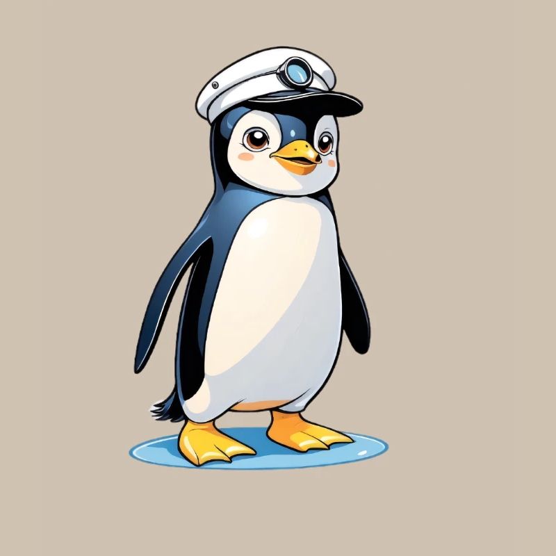 Captain Penguin Mascot