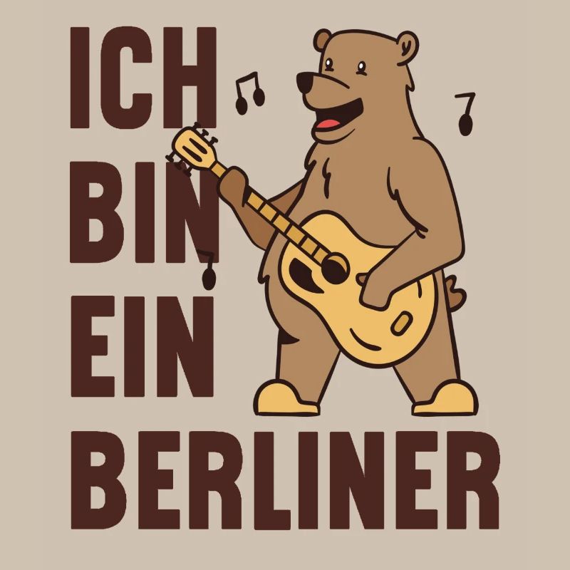 Berliner-Bär mit Gitarre - Ich bin ein Berliner!