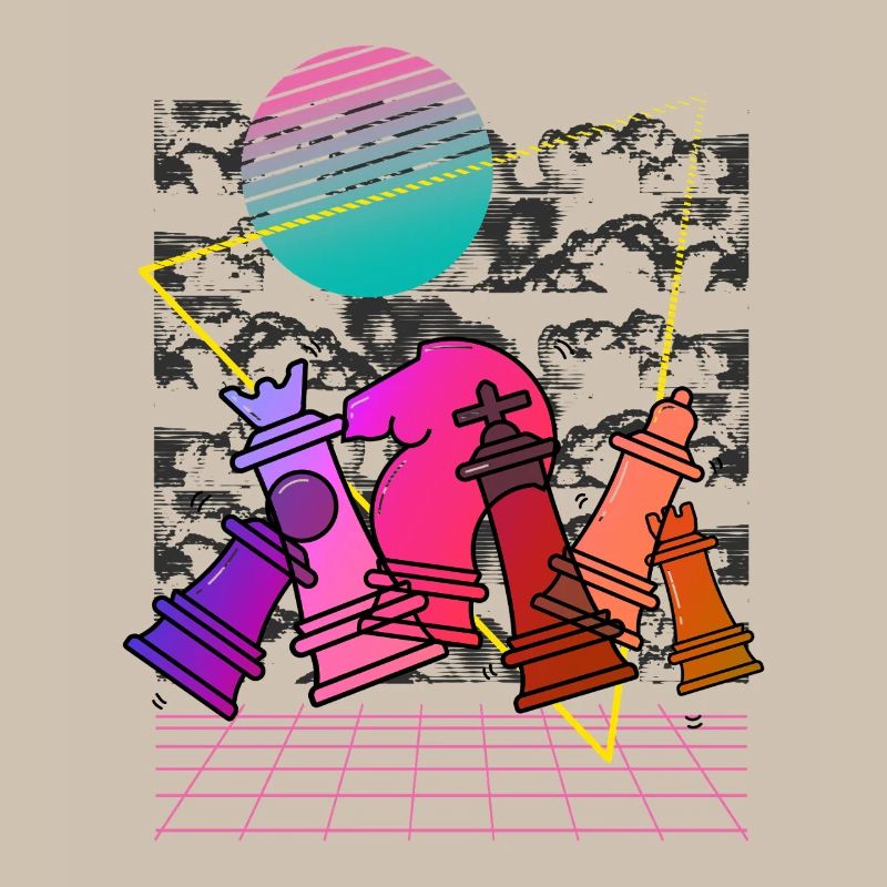 Neon Chess Collage