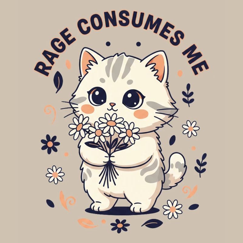 La rage me consume Fleur de chat Chaton mignon