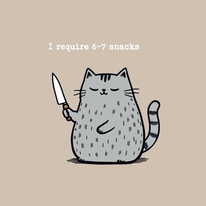 6-7 Internet Meme 6 7 Snack Katze