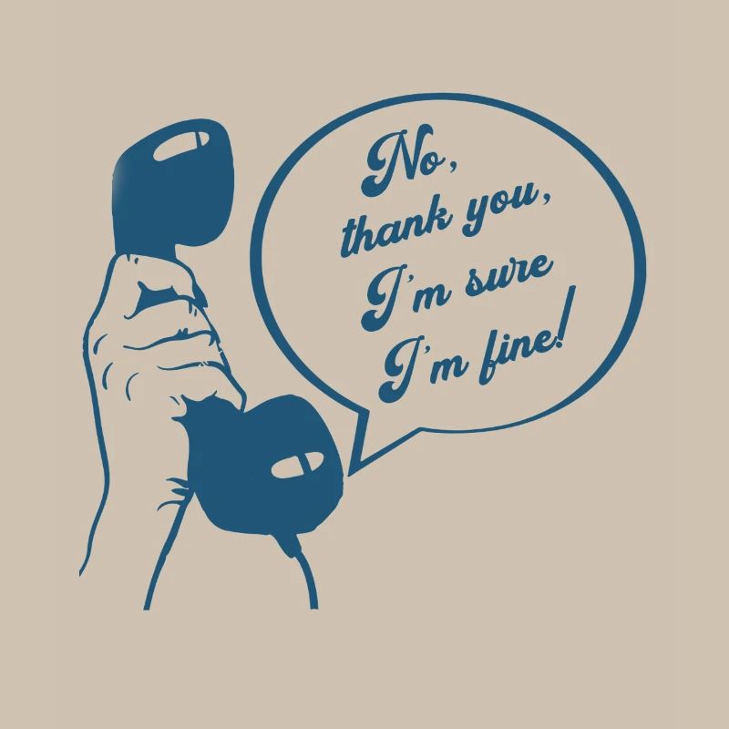 Retro Phone Design Funny Conversation  I'm Fine