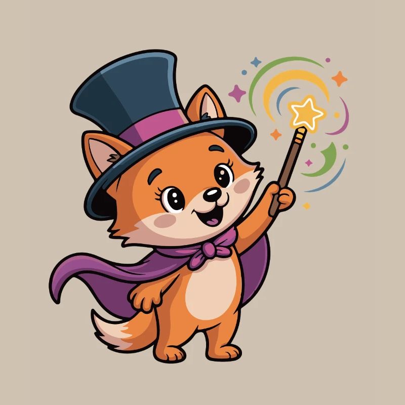 Magic Fox with Star Staff
