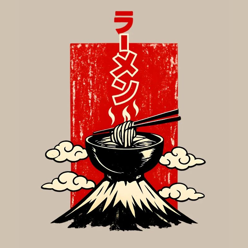 Ramen ラーメン Schale Auf Vulkan Japan Style