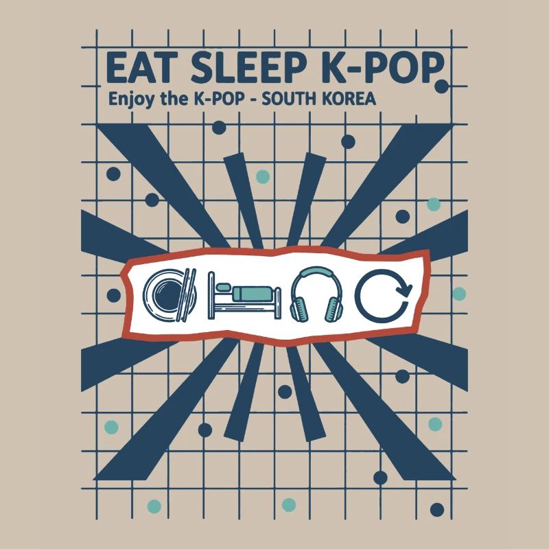 Mange, dors, K-Pop, profite du K-Pop, Corée du Sud, coréen