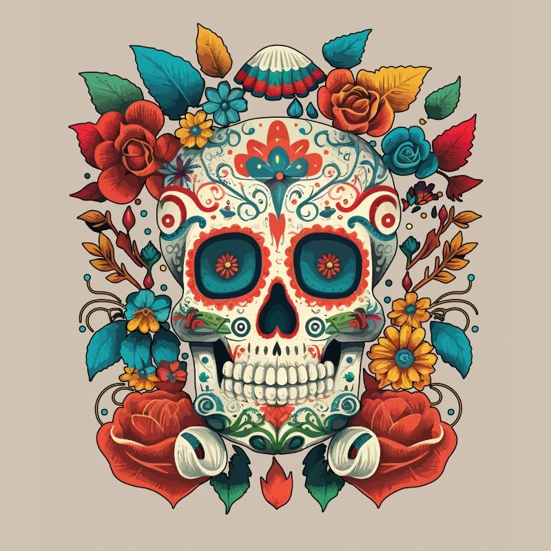 Fleurs Cinco De Mayo, Crâne de sucre mexicain