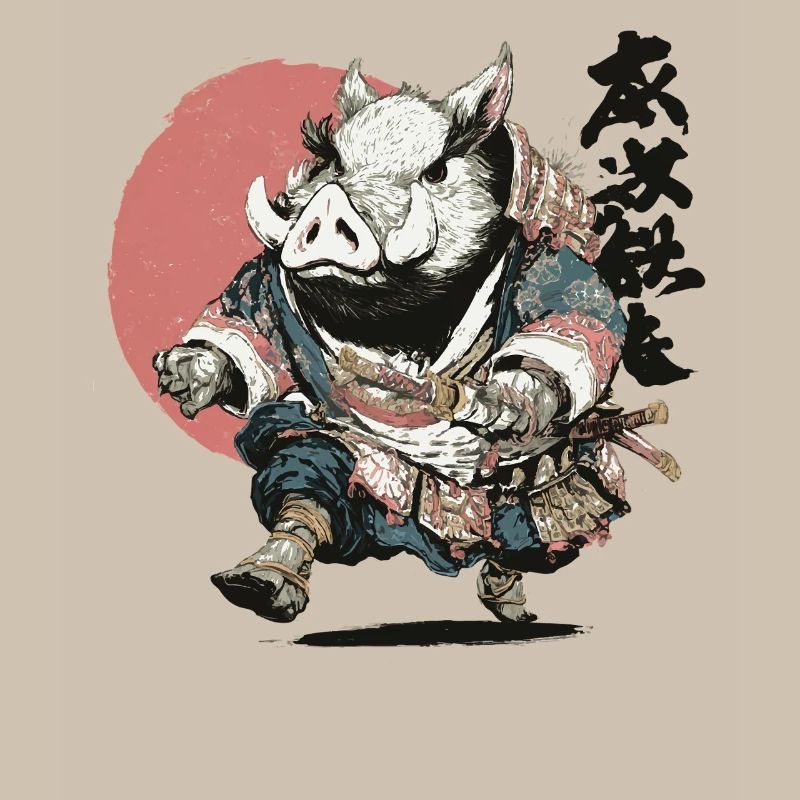 Boar Samurai in Ukiyo Armor