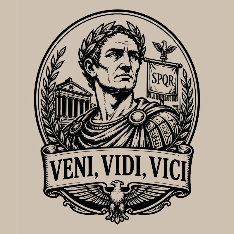 Caesar Veni Vidi Vici Rom Imperator Retro