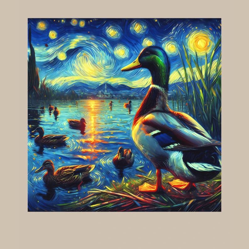 Nuit étoilée de canard colvert