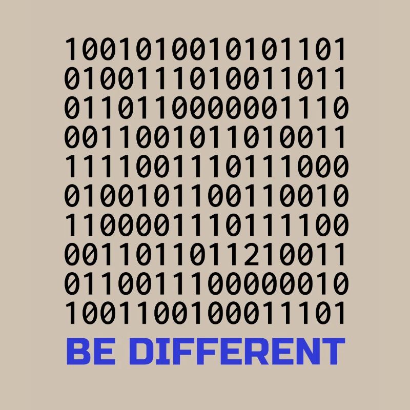 Be Different: Binäres Muster mit Botschaft