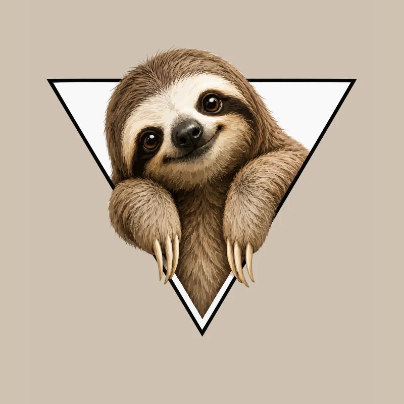 Sloth in triangle design