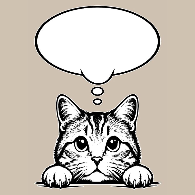 Bulle de dialogue du chat écossais Straigh