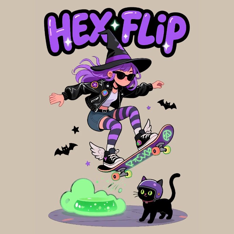 Hex Flip Witch Conception de planche à roulettes