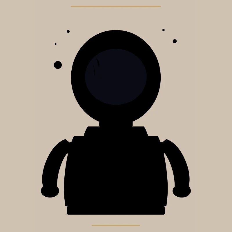 Minimalistischer Schwarzer Mond