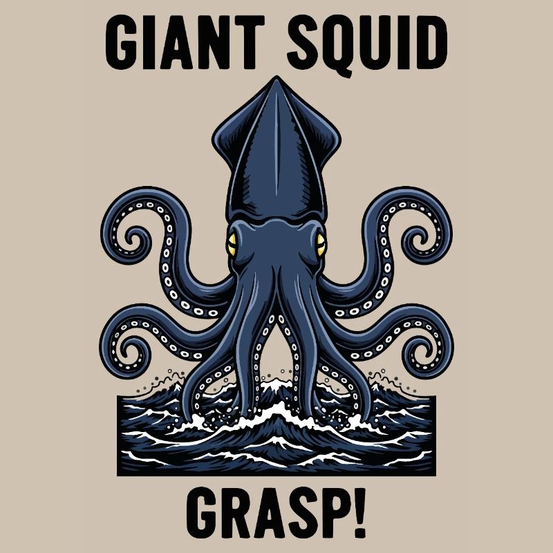 Calmar Géant Mer Abyss Grasp Giant Squid