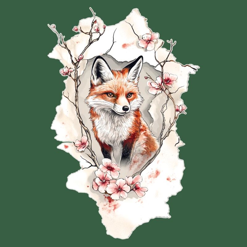 Fuchs Kirschblüten