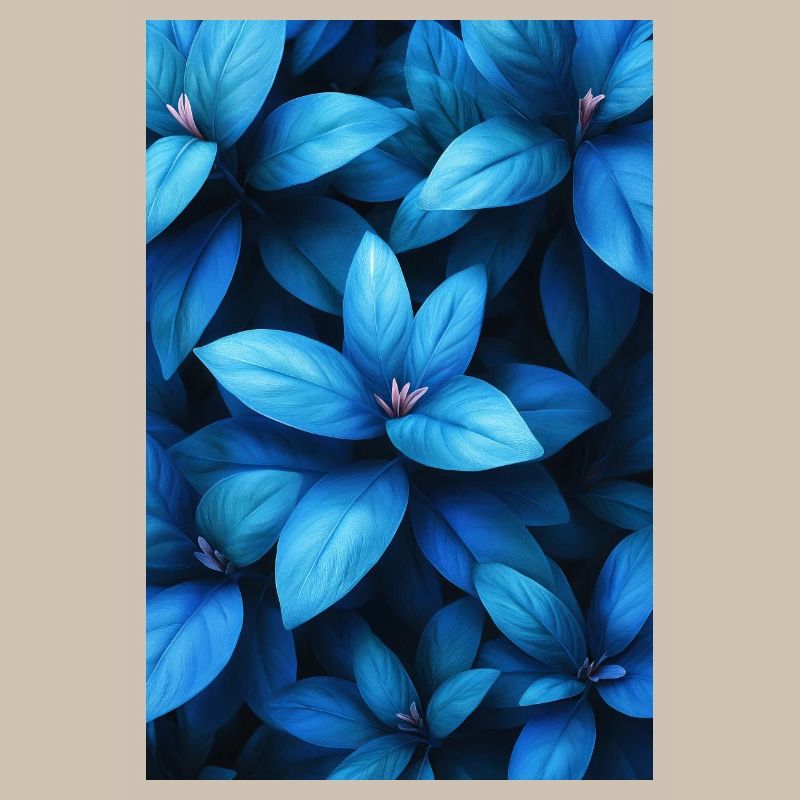Cobalt Blue Leaf Weave