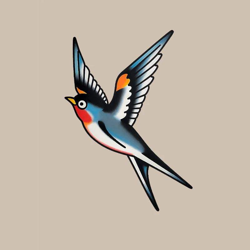 Hirondelle tatouée classique
