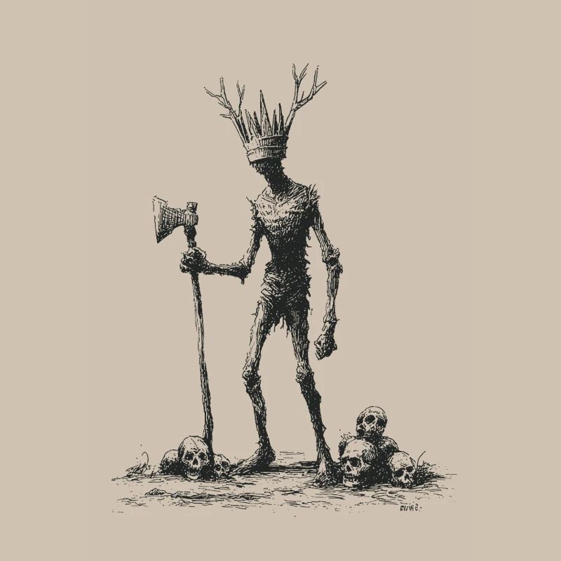 Forest spirit with axe