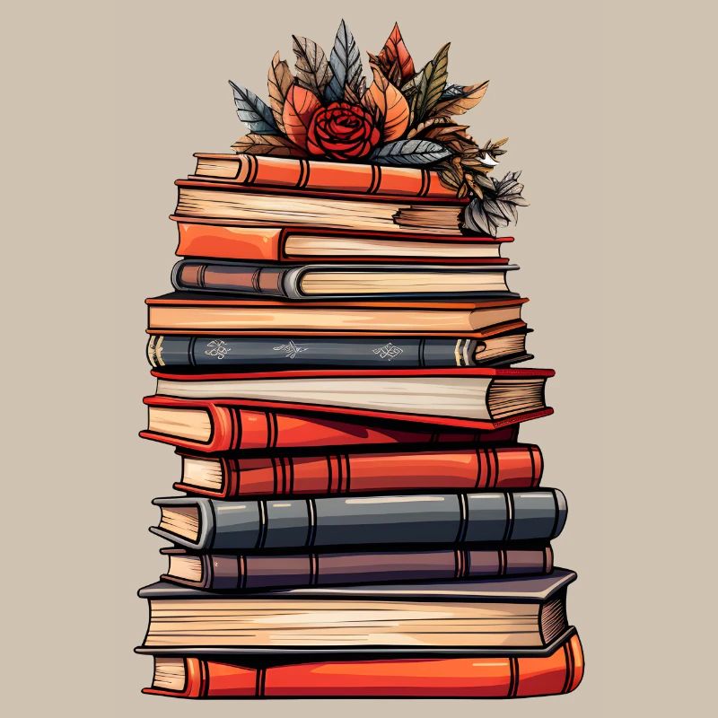 Stack of Books - Reading, Knowledge and Imagination.