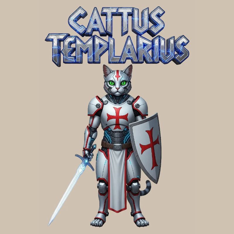 Cattus Templarius Cat Knight