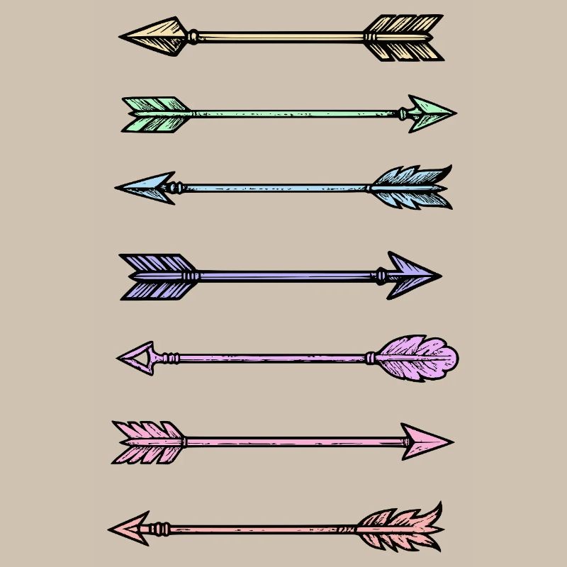 Conception de flèches colorées