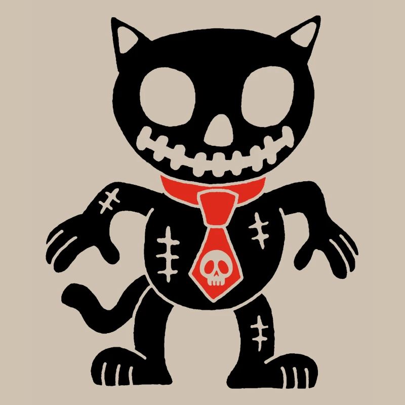 Schwarze Katze Voodoo Puppe