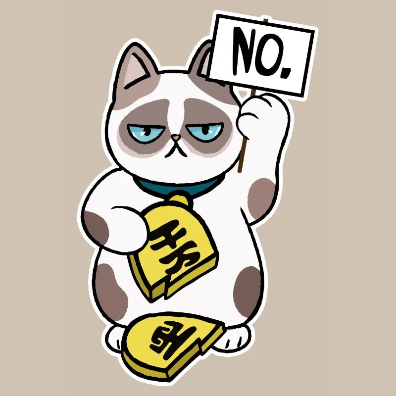 Conception de chat malchanceux