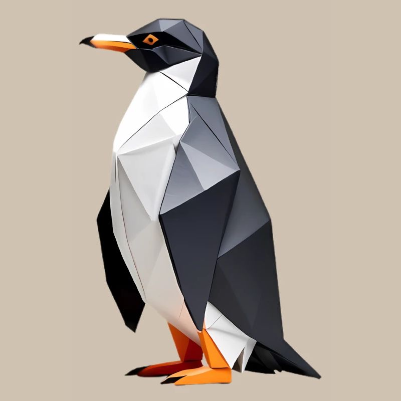 Polygon Penguin: Geometric Elegance