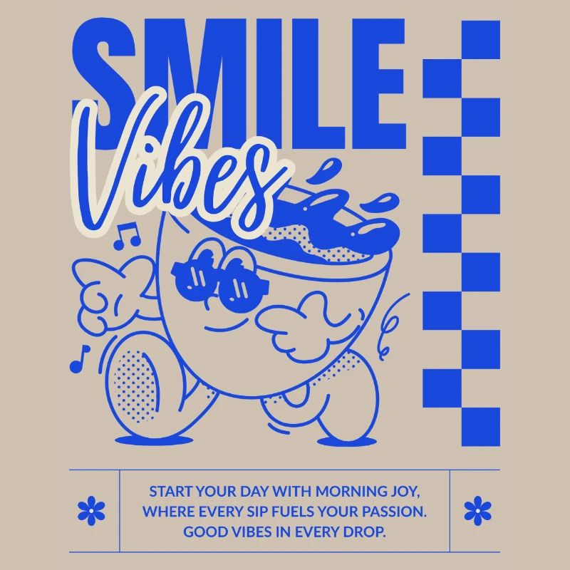 Illustration de vibrations de sourire vif
