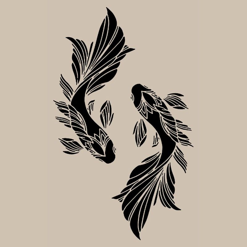 Two black fish