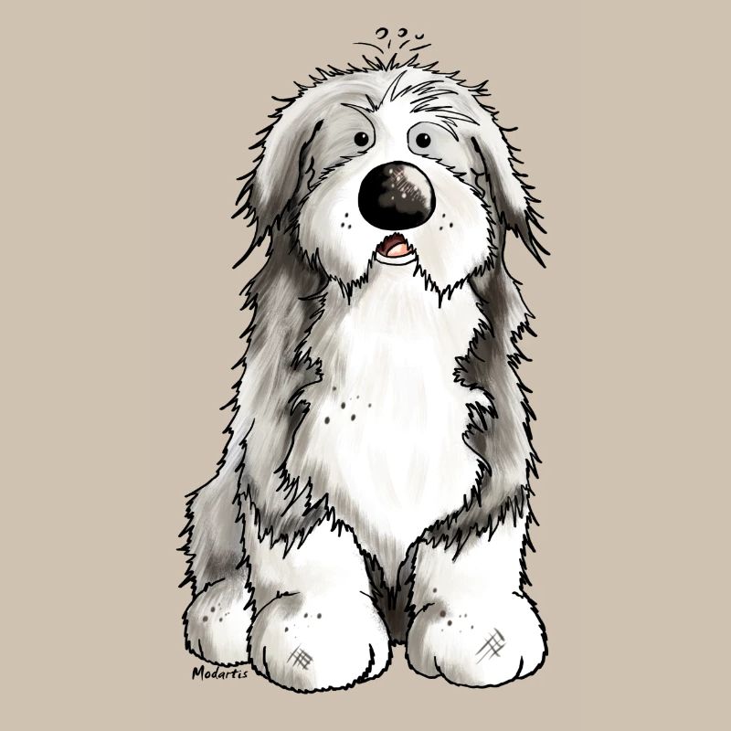 Funny Bearded Collie