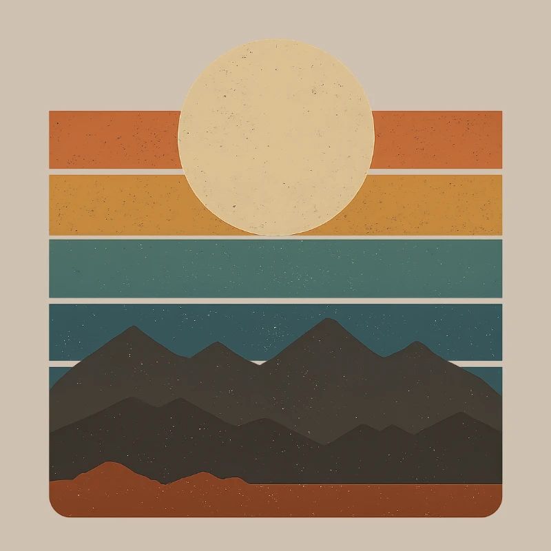 Sunset over mountain strips gift idea