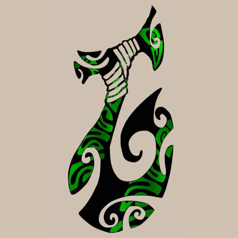 MATAU - Black (polynesian Hook)